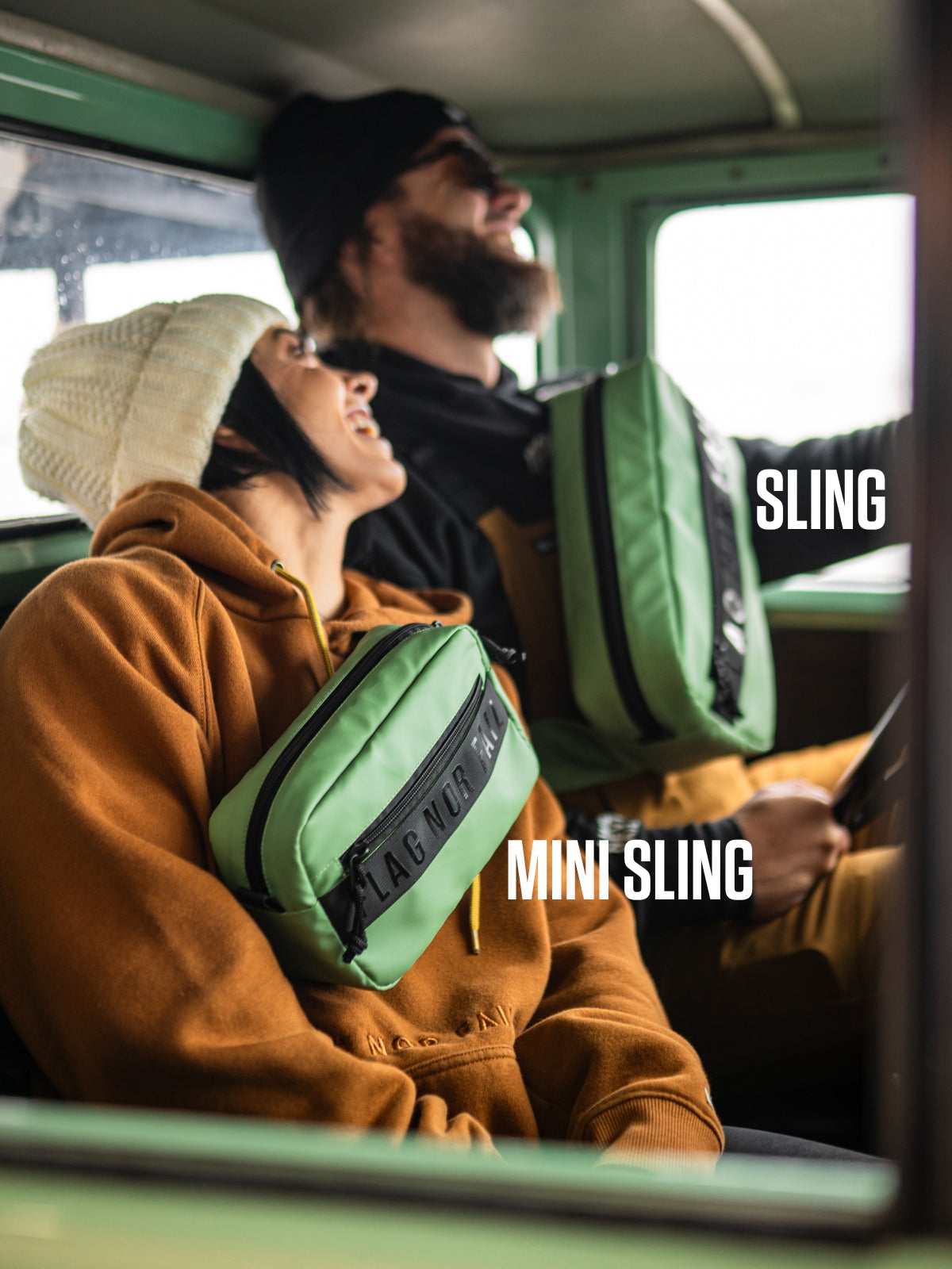 Momentum Mini Sling Bag 2L - Lightweight Crossbody Bag for Men & Women, Water-Resistant Green Shoulder Bag - Perfect for Travel, Hiking & Everyday Use