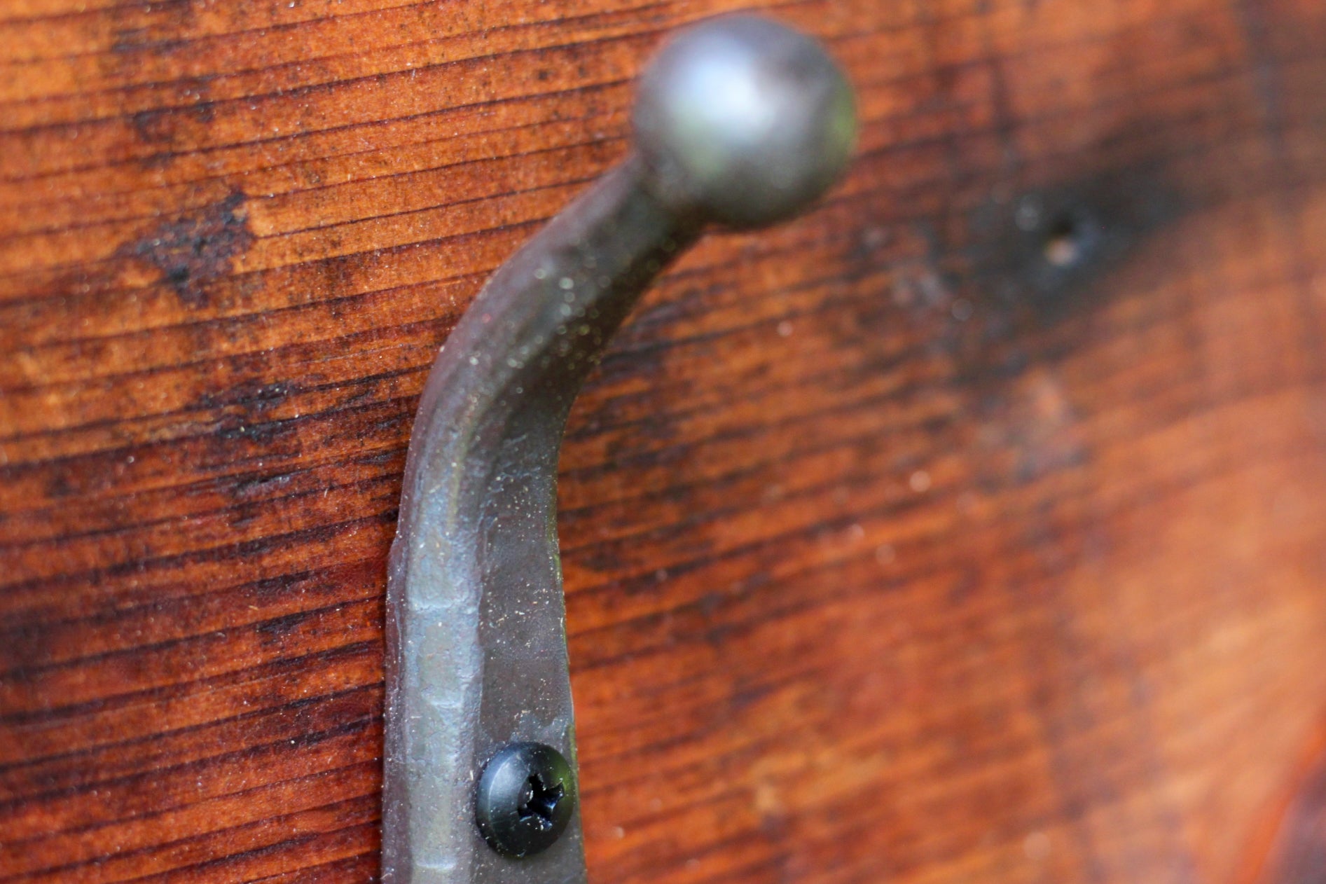 Reclaimed Wood Coat Rack with Ball End Hooks - Rustic Wall Mounted Entryway Organizer for Hats, Coats & Bags - Perfect for Home, Office or Farmhouse Decor