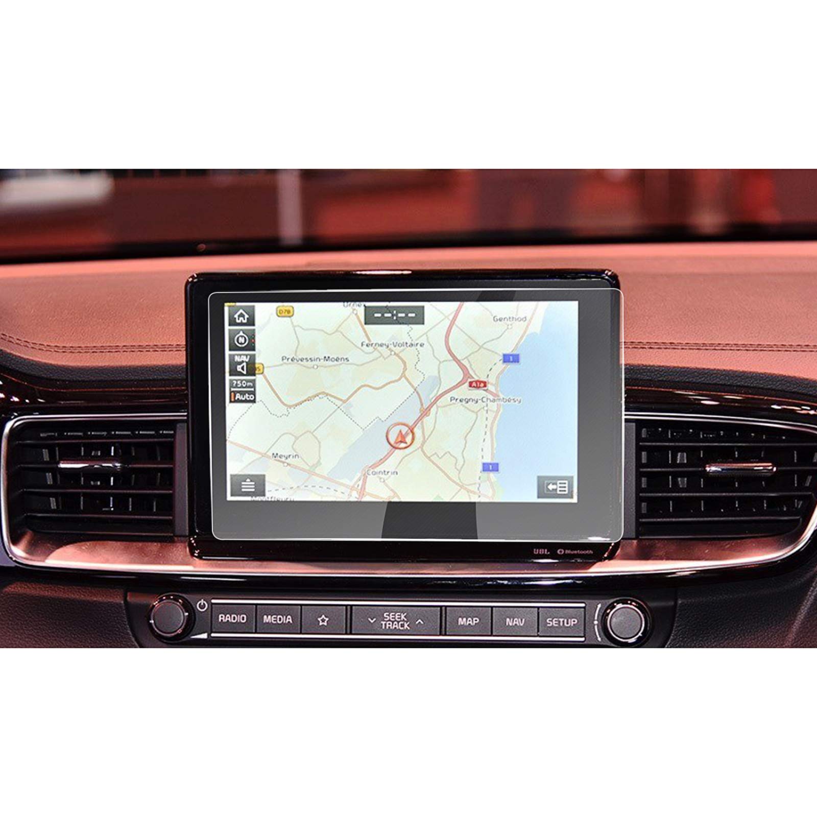 ZZMOQ 8 Inch Tempered Glass Screen Protector for Kia Ceed CD GT 2019-2020 Models | HD Clear Anti-Scratch Car Navigation Display Film | Perfect for Daily Commuting & Road Trips