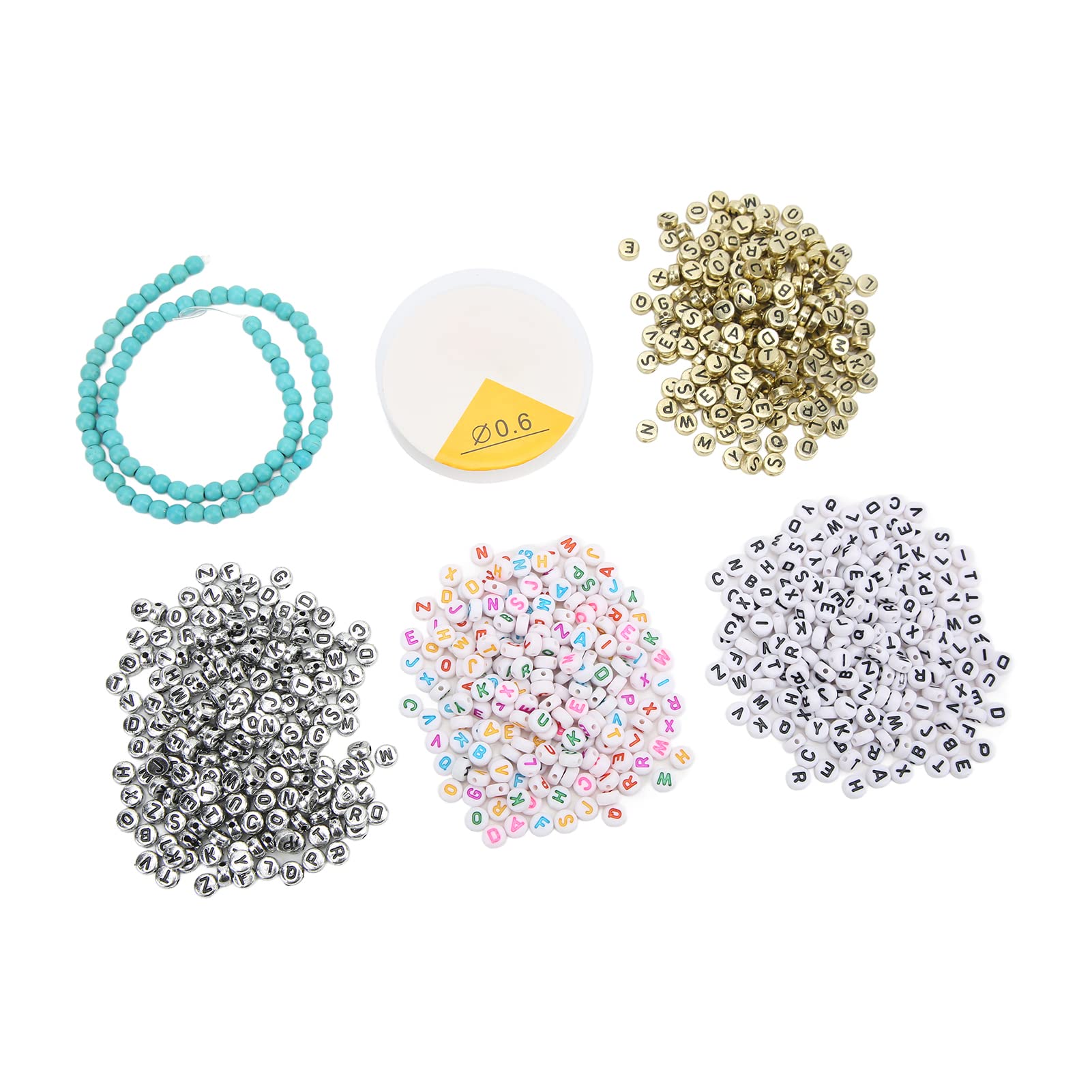 Premium Alphabet Beads for Jewelry Making - Durable Plastic Letter Beads for DIY Necklaces, Bracelets & Pendants - Great for Kids Crafts, Hand-Eye Coordination & Personalized Gifts