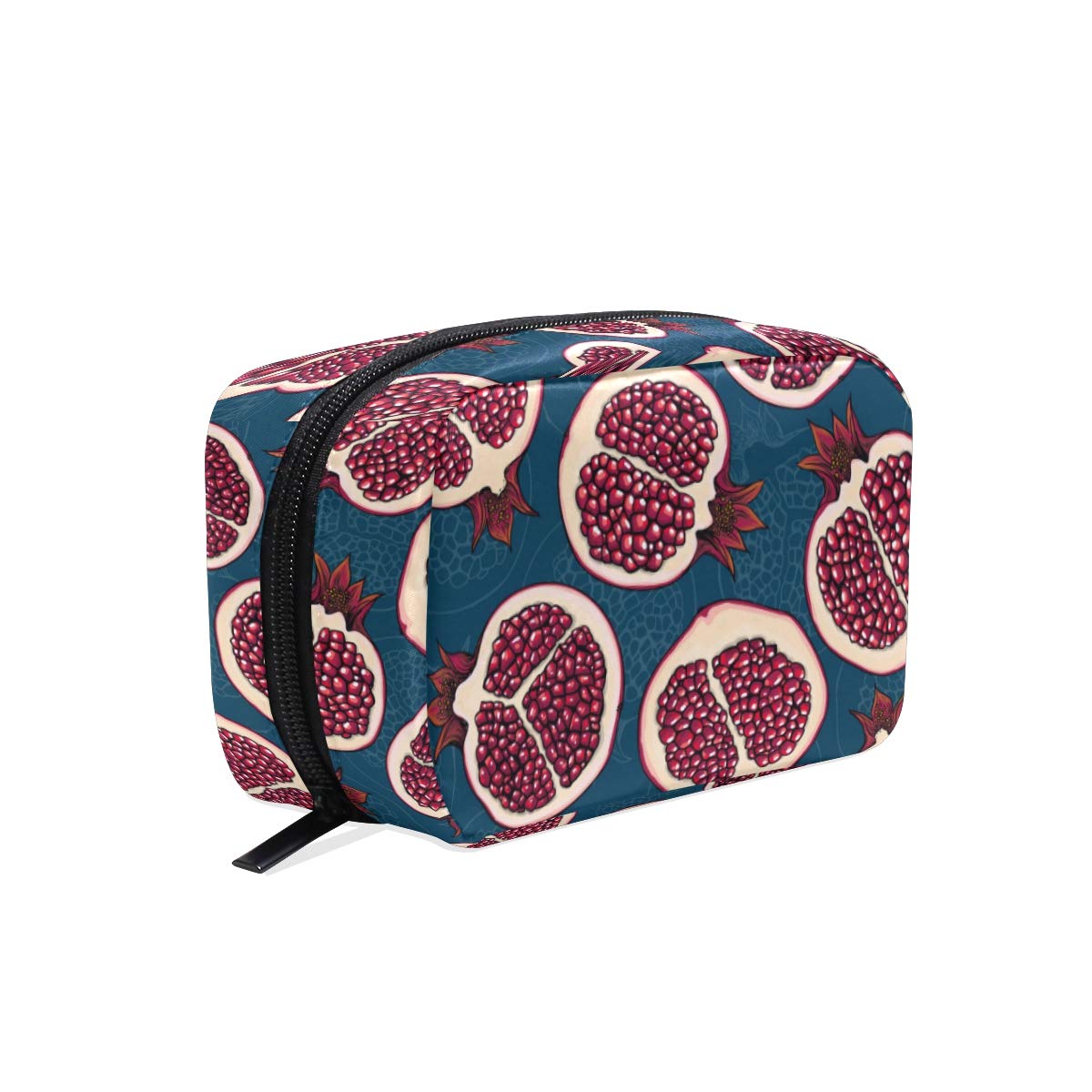 MOYYO Pomegranate Slices Makeup Bag - Waterproof Cosmetic Organizer for Women | Lightweight Travel Toiletry Bag with Zipper | Perfect for Gym, Vacation & Daily Use (Pink)