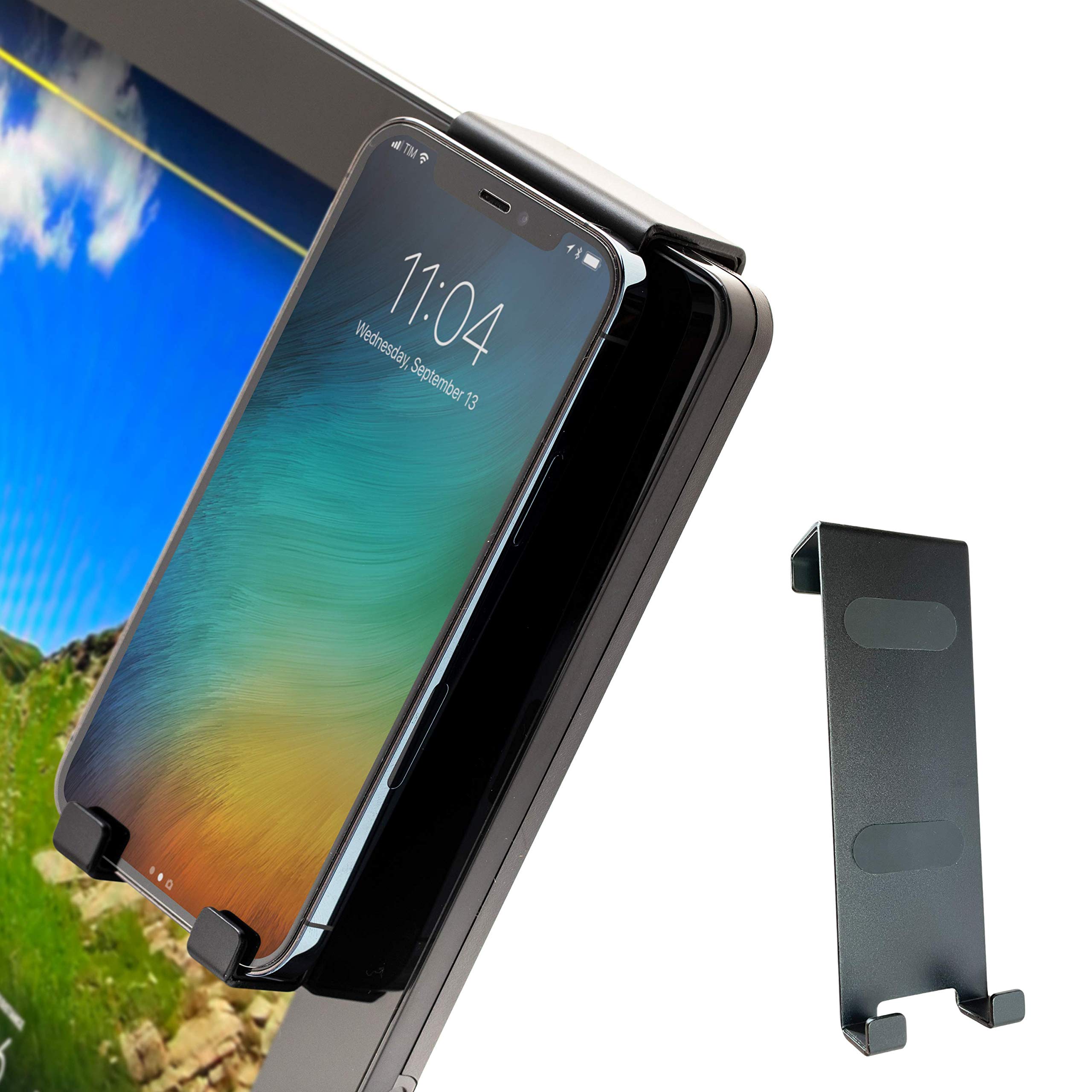 Aerow Universal Phone Holder for Peloton Bike & Bike+ - Adjustable Cell Phone Mount for All Spin Bike Monitors - Perfect for Workouts, Cycling & Fitness Tracking