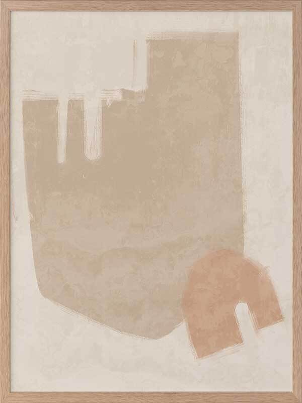 Blasé Neutral Framed Art Print - Modern Minimalist Wall Decor for Living Room, Bedroom & Office - Perfect for Home & Office Decor