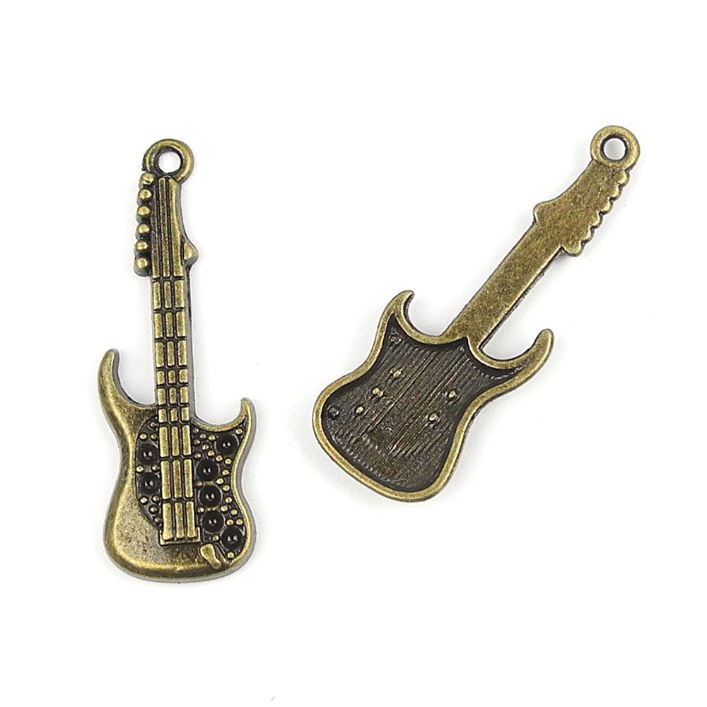 Electric Guitar Pendant Charms - Retro DIY Jewelry Making Supplies, Wholesale Alloy Findings for Crafting (A1741) | Perfect for Handmade Necklaces, Bracelets & DIY Fashion Accessories