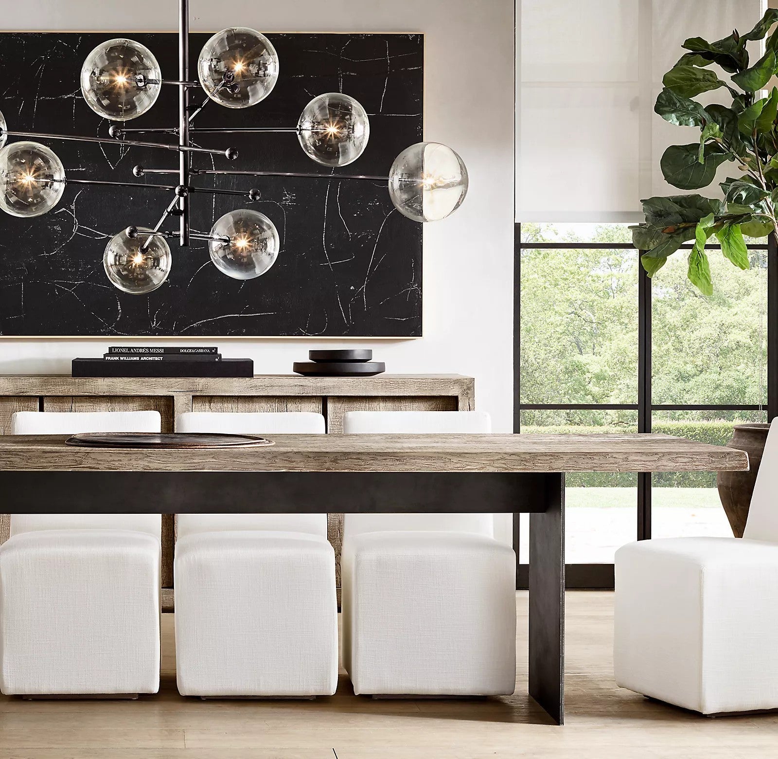 Elegant Glass Globe Chandelier - Modern Crystal Ceiling Light Fixture for Dining Room, Living Room & Bedroom Decor