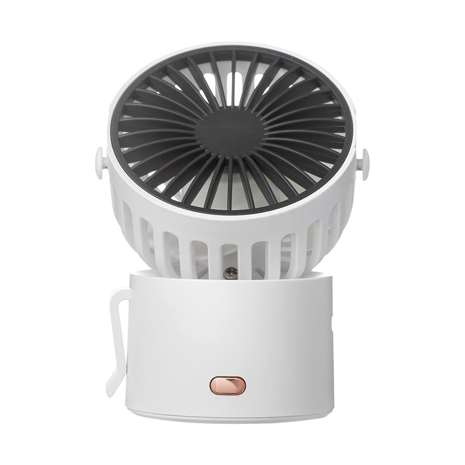 JONJUMP Mini Portable Neck Fan - USB Rechargeable 1000mAh Battery, Hands-Free Hanging Clip Fan for Office, Travel, Gym & Outdoor Activities - Personal Air Cooler & Desktop Handheld Fan