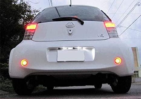 Xinctai 6.8cm Round LED Rear Bumper Reflector Light - Red Lens Tail Brake Lamp for Toyota Sienna, Corolla & Scion iQ xB | Enhanced Night Visibility & Safety Lighting for Cars, Trucks & SUVs