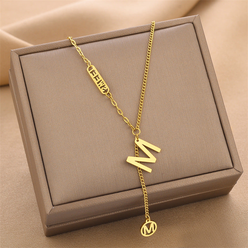 2023 Fashion Titanium Steel Necklace for Women - Hypoallergenic, Colorfast Jewelry - Trendy European & American Style Accessories - Perfect for Daily Wear, Parties and Gifts