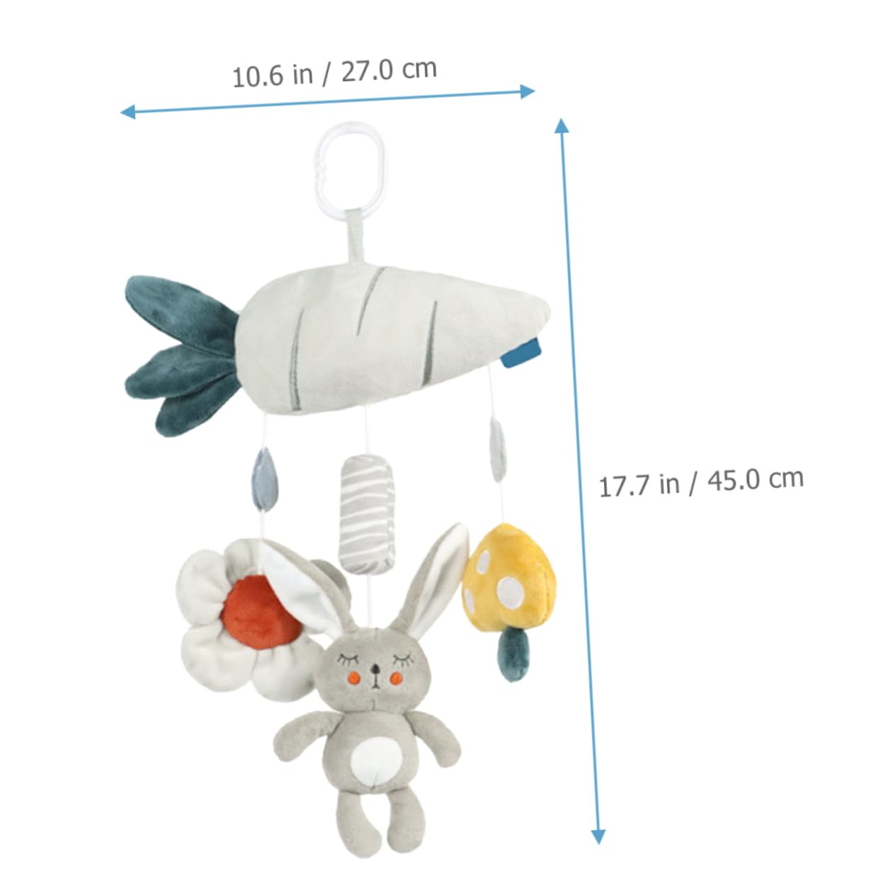 VICASKY 2 Pack Cartoon Pendant Wind Chimes - Scrunchie Plush Girl Hanging Toys, Soft PP Cotton for Nursery, Baby Room, Garden Decor & Gift Ideas