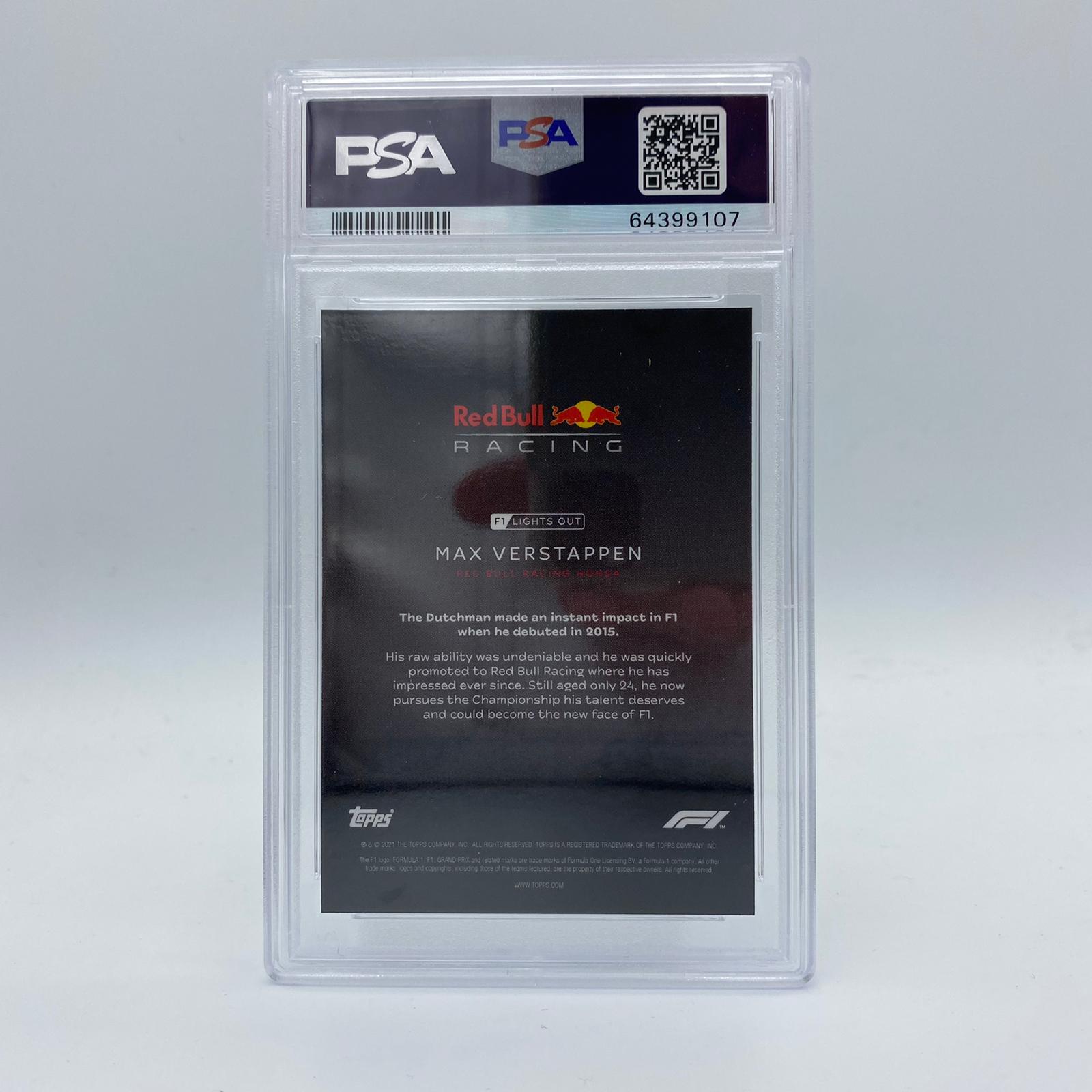 PSA 8.5 Graded 2022 Max Verstappen Purple Parallel Driver Card #22/25 - Perfect for F1 Collectors, Racing Fans & Sports Memorabilia Displays