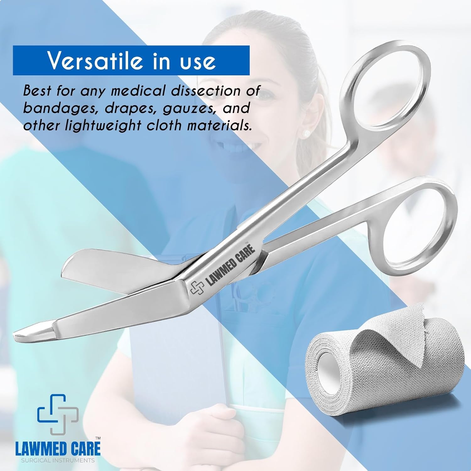 5.5 Inch Stainless Steel Medical Scissors - EMT Trauma Shears for Nurses, First Aid & Surgical Use | Durable Bandage Scissors for Emergency Kits, Nursing & Medical Procedures