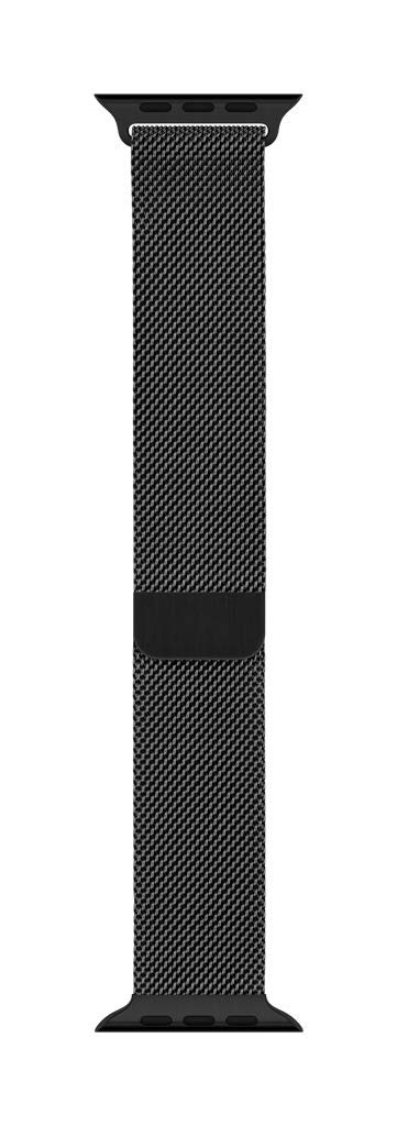 Premium Apple Watch Band - Milanese Loop Stainless Steel Strap (40mm/44mm) - Space Black - Compatible with Apple Watch Series 9/8/7/6/SE - Elegant & Adjustable Magnetic Closure - Perfect for Workouts, Office & Daily Wear