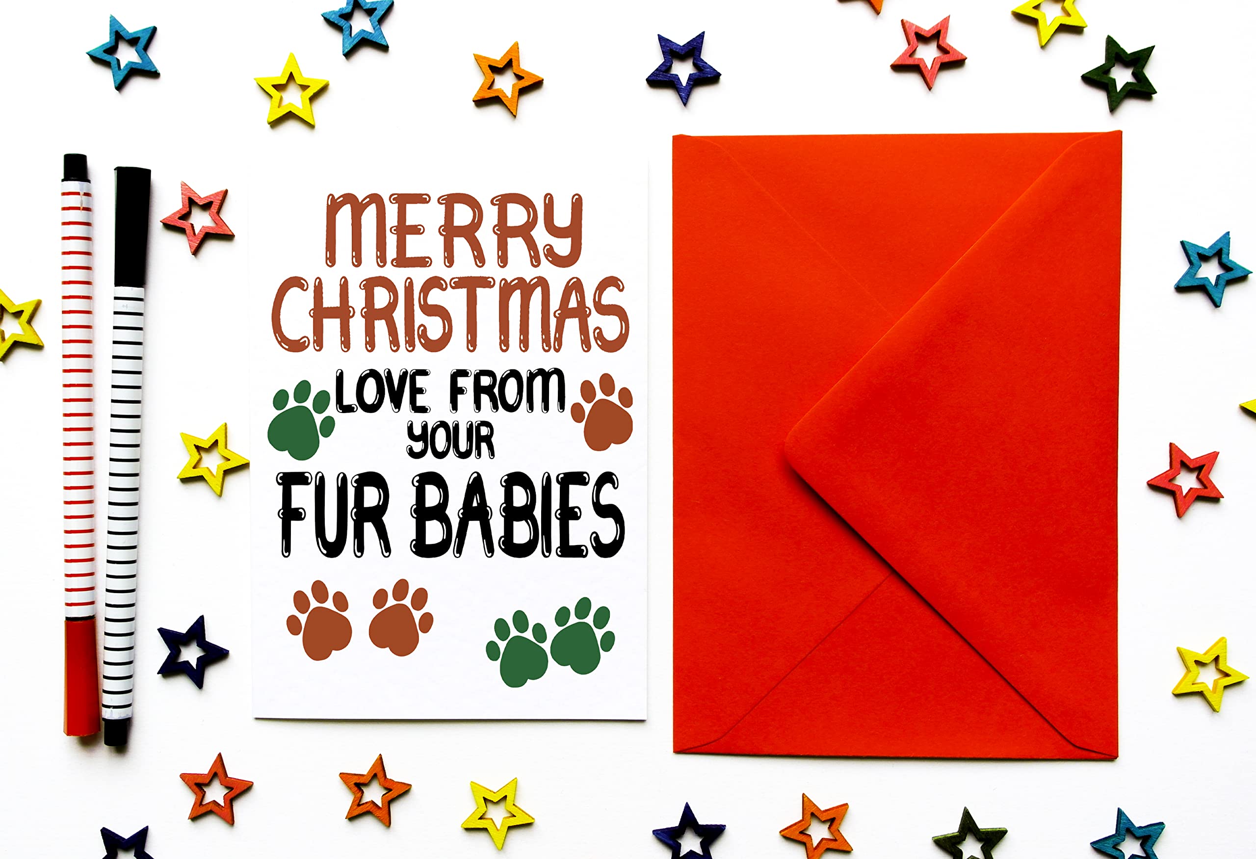 Christmas Pet Holiday Card - Love From Fur Babies for Parents