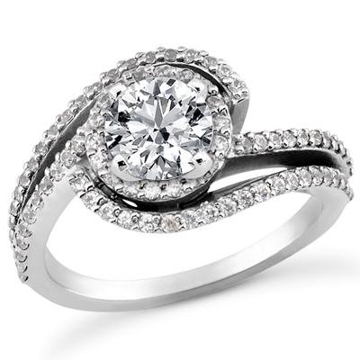 1.47 Carat TW Round Diamond Engagement Ring & Wedding Band Set - Modern Style, Form Fit Matching for Proposals, Anniversaries & Bridal Jewelry