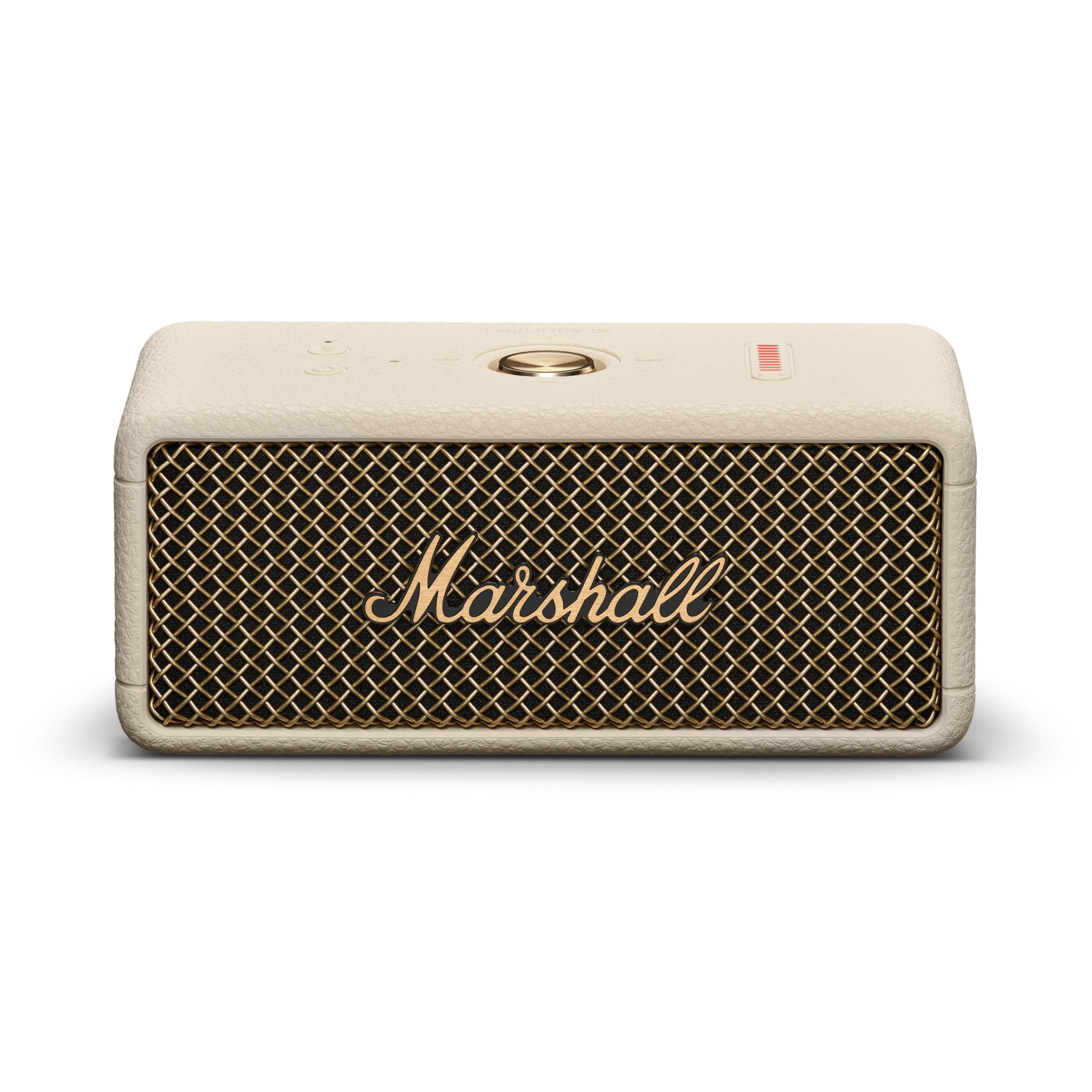 Marshall Emberton III Portable Bluetooth Speaker - Wireless Outdoor Speaker with 20+ Hours Playtime, IPX7 Waterproof, Compact Travel Speaker for Beach, Camping & Home Use (Cream)
