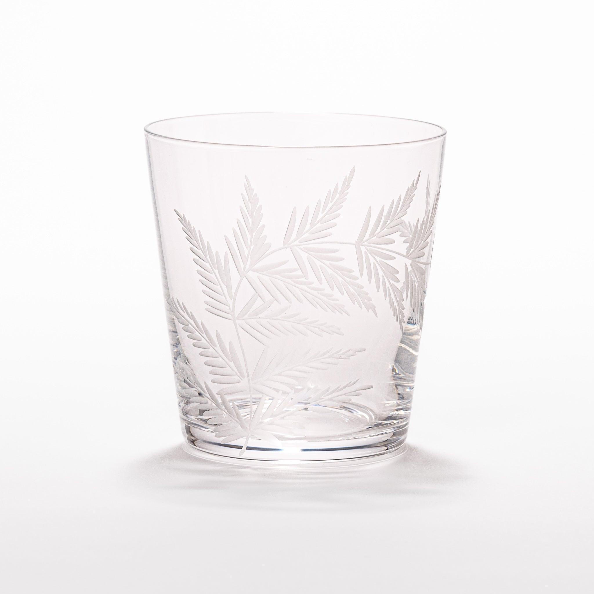 Premium Whispering Fern Rocks Glass Set - Elegant Whiskey Glasses for Bourbon, Scotch & Cocktails - Perfect for Home Bar, Gifts & Entertaining
