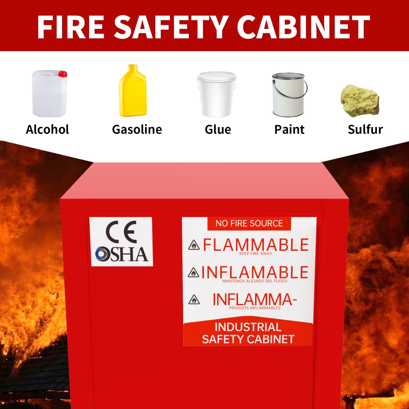 22 Gallon Flammable Safety Storage Cabinet - 35