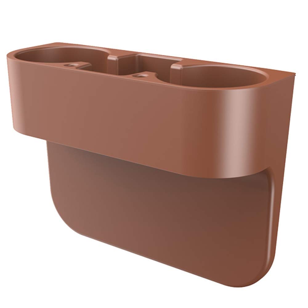 Multi-Function Car Cup Holder & Ashtray Bracket with Drink Rack - Seat Gap Storage Box for Car Interior Organization - Center Console Organizer (Brown) - Perfect for Road Trips & Daily Commutes