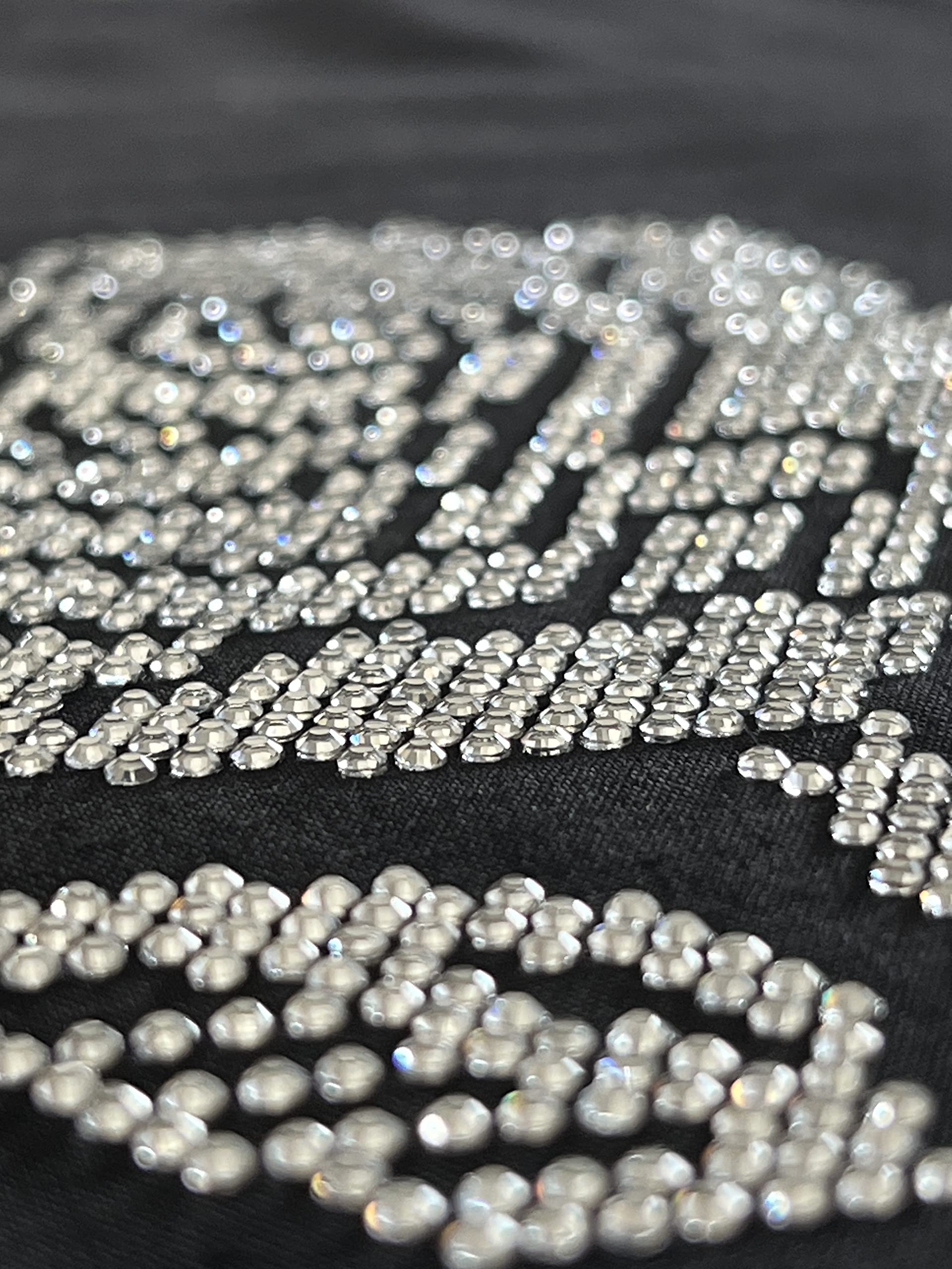 Rhinestop AB Single Rose Iron-on Rhinestone Design for DIY Clothing & Fabric Decoration | Wedding Dress Embellishment, Costume Accessories, Fashion Craft Projects