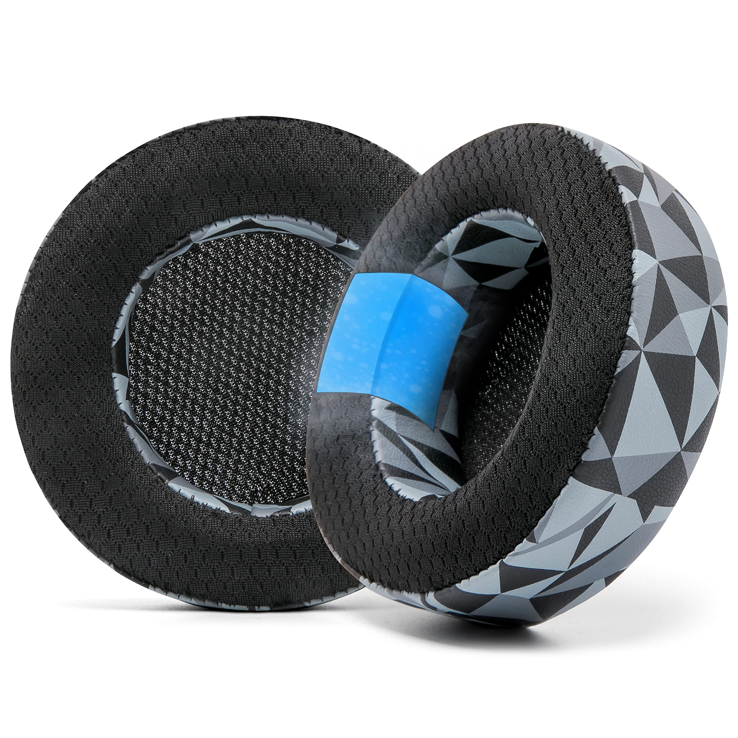 Wicked Cushions FreeZe Virtuoso Cooling Gel Earpads for Corsair Virtuoso Gaming Headset - Enhanced Durability, Thicker Padding & Noise Isolation (Geo Grey) | Perfect for Long Gaming Sessions & Music Listening
