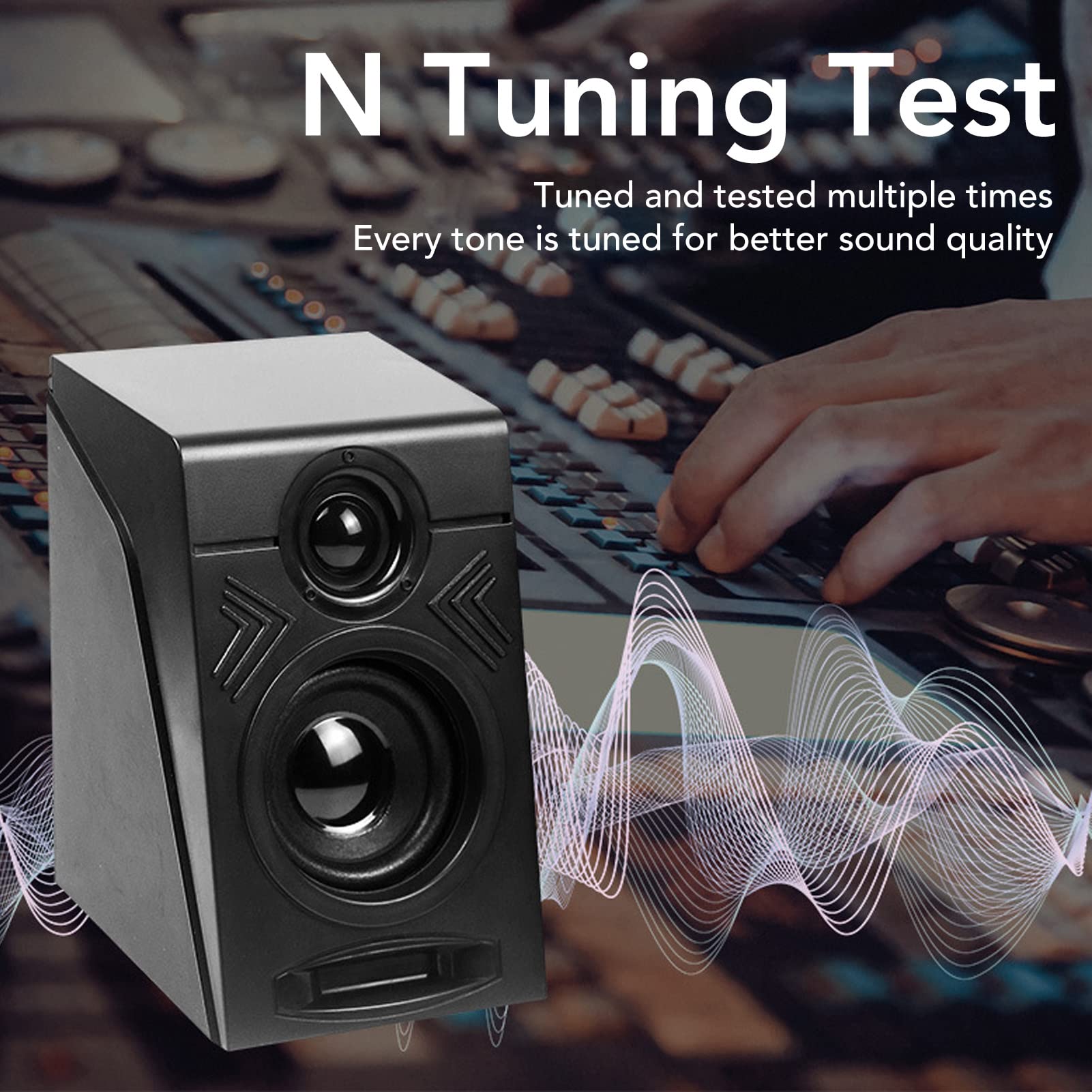 EIMSOAH PC Speakers with Adjustable Volume & Deep Bass, USB & 3.5mm Interface, Plug and Play Desktop Speakers for Computers, Laptops, TVs, Perfect for Home Office and Gaming