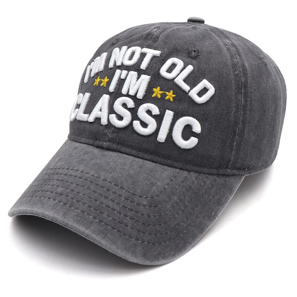 Funny Retirement & Birthday Gifts for Men & Women - 'I'm Not Old' Classic Baseball Cap | Novelty Gag Gift for Dad, Grandpa, Elderly | Perfect for Parties, Jokes & Casual Wear