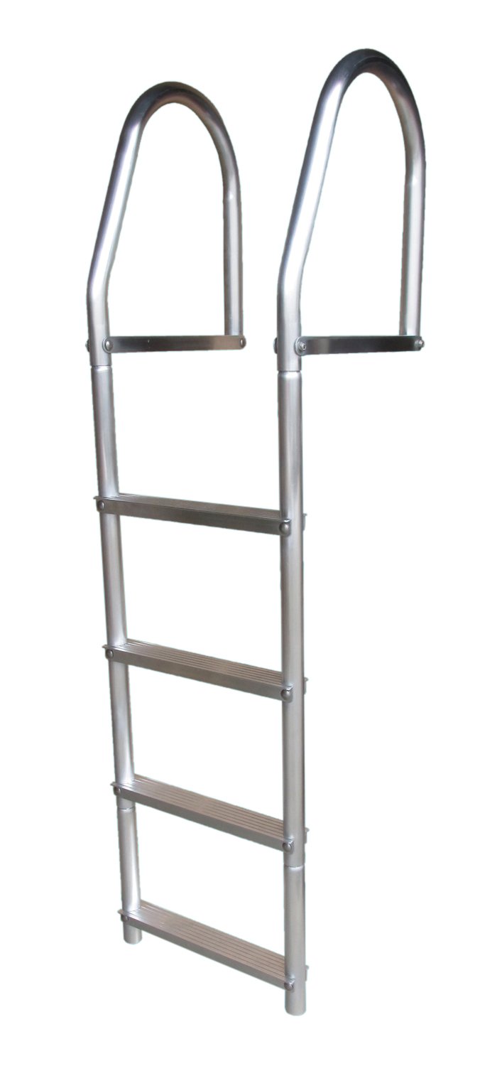 Stainless Steel ECO Weld-Free Fixed Dock Ladder for Boats, Pools & Waterfront - Heavy Duty Marine-Grade Construction for Saltwater & Freshwater Use