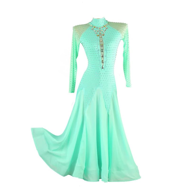 Professional Ballroom Dance Dress for Women - Waltz, Tango & Flamenco Performance Costume | Competition & Stage Dancewear for Latin, Standard & Social Dancing