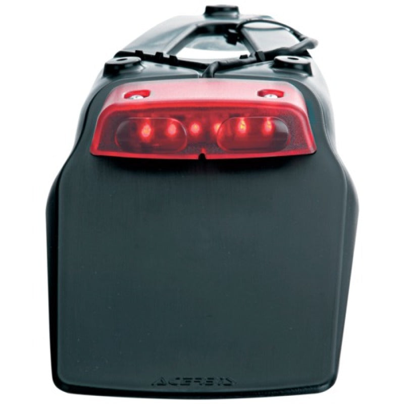 Acerbis Black LED Tail Light - High Visibility Motorcycle Rear Light for Dirt Bikes & Off-Road Riding