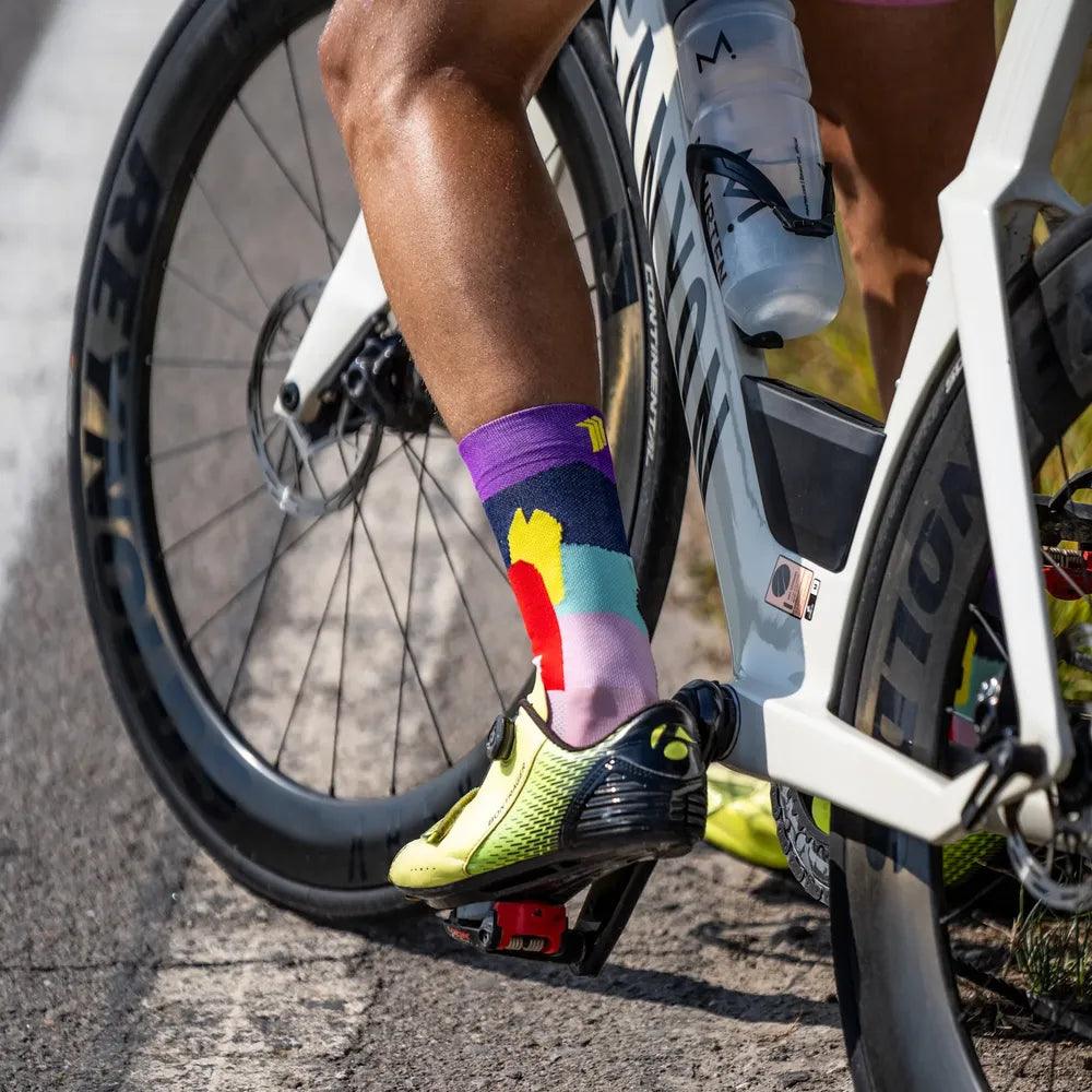 Premium Sporcks Alsace Pink Cycling Socks for Women & Men - Breathable Comfort for Road Biking & Indoor Cycling - Perfect for Training, Racing & Outdoor Sports