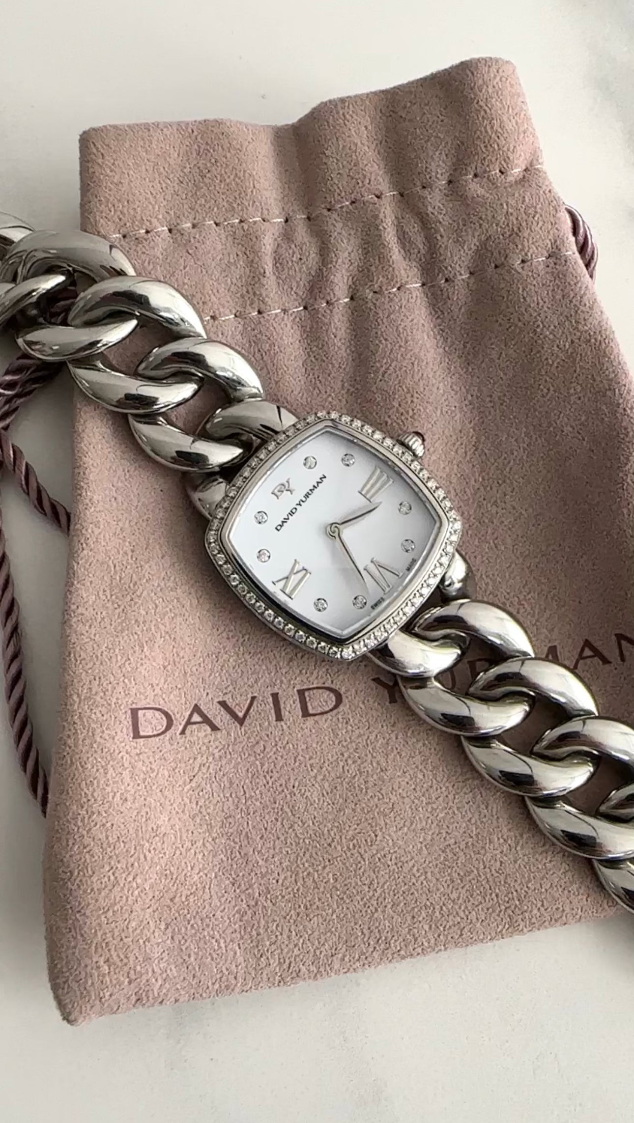David Yurman Stainless Steel Diamond Albion 27mm Watch for Women - Luxury Fashion Timepiece for Everyday Wear & Special Occasions