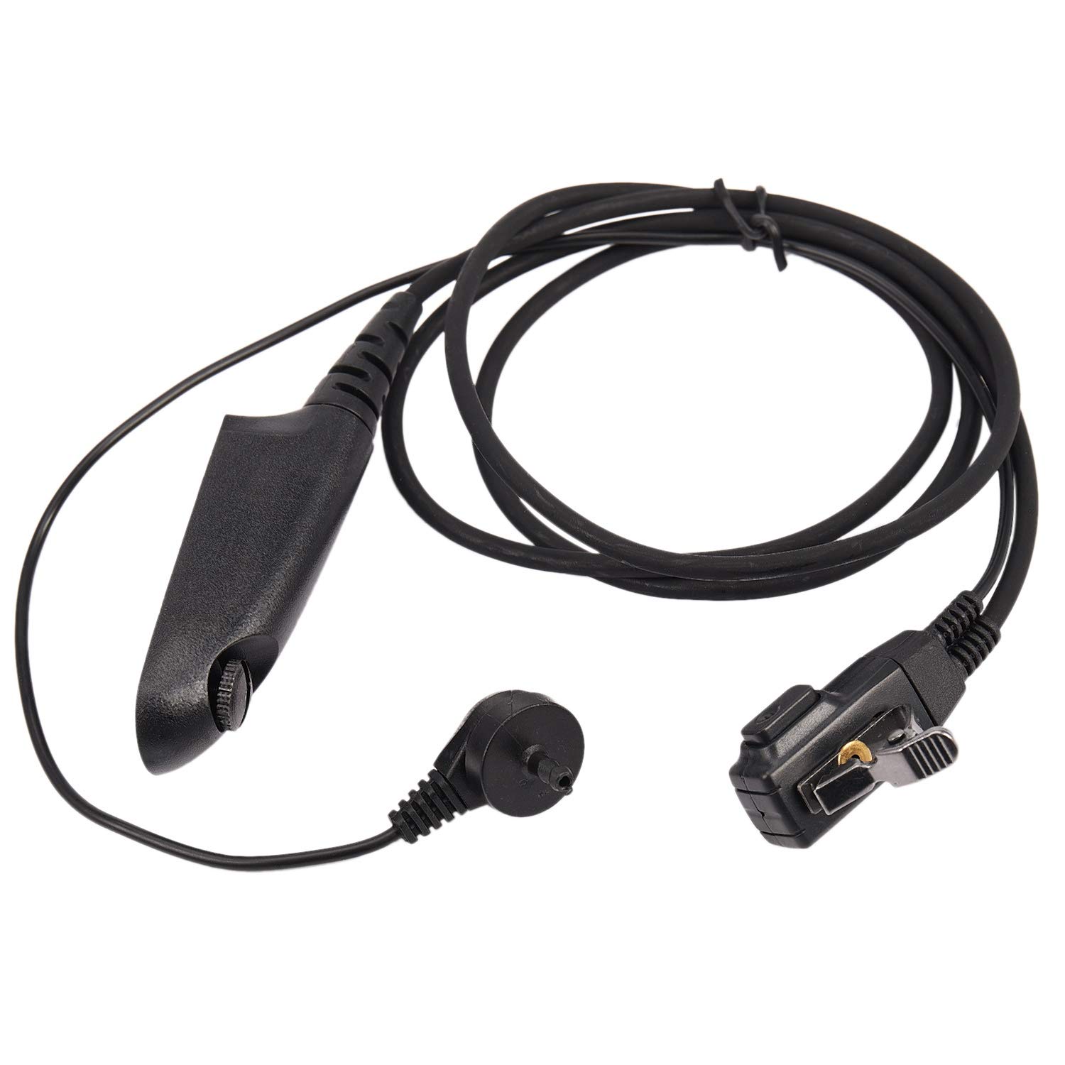 Naemriee Air Acoustic Tube Earpiece Mic Headset with PTT Button for Motorola GP380 GP328 GP1280 PRO5150 GP338 Portable Radios - Ideal for Security, Construction & Outdoor Communication