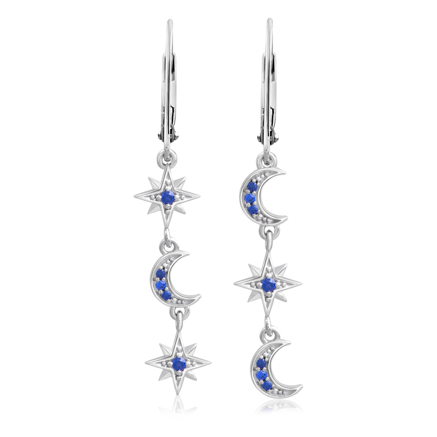 Moon and Stars Drop Earrings for Women - Dainty Celestial Jewelry Gift for Birthday, Anniversary & Everyday Wear | Perfect for Boho, Festival & Date Night Outfits