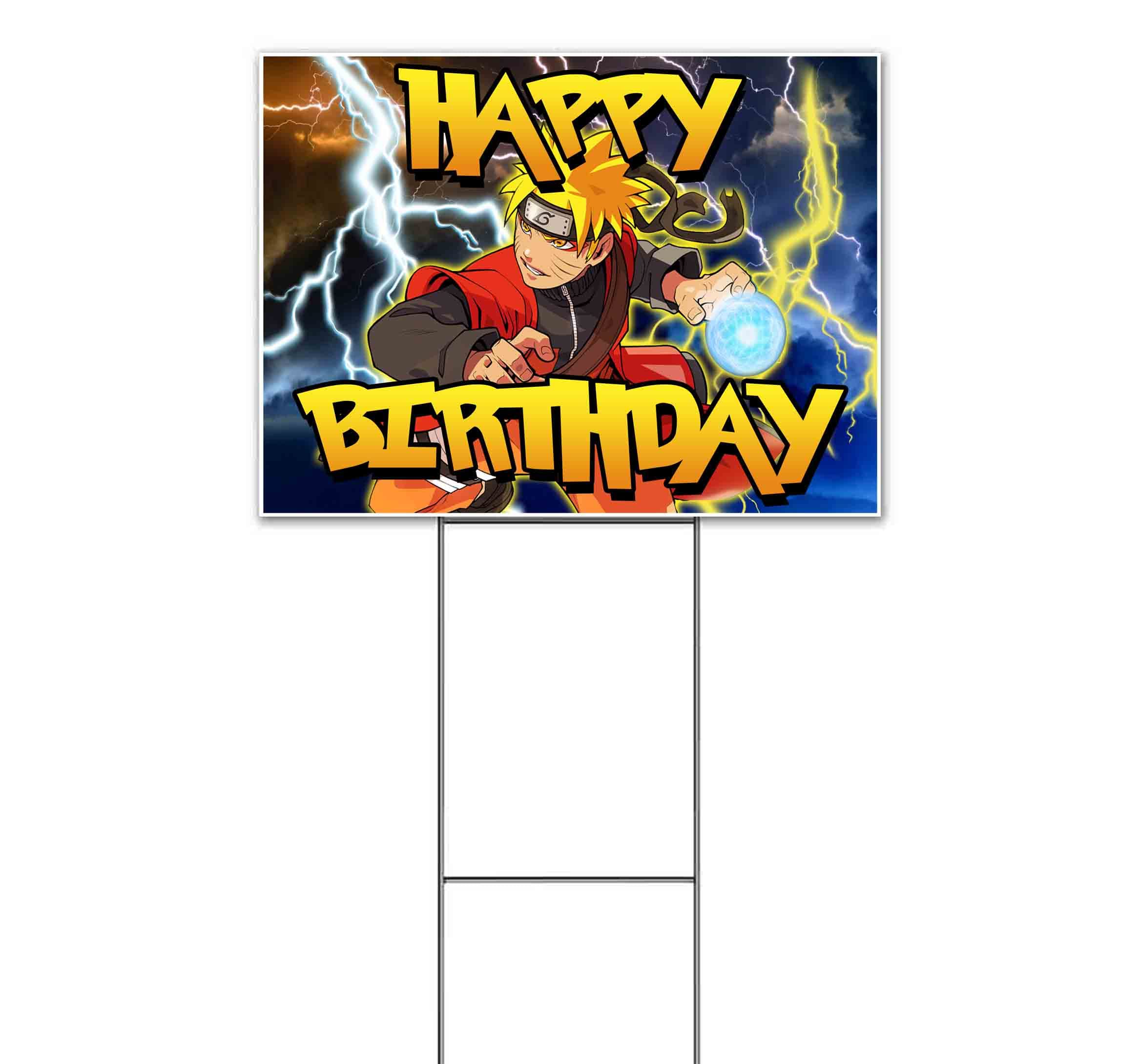 Anime Character Happy Birthday Yard Sign (18