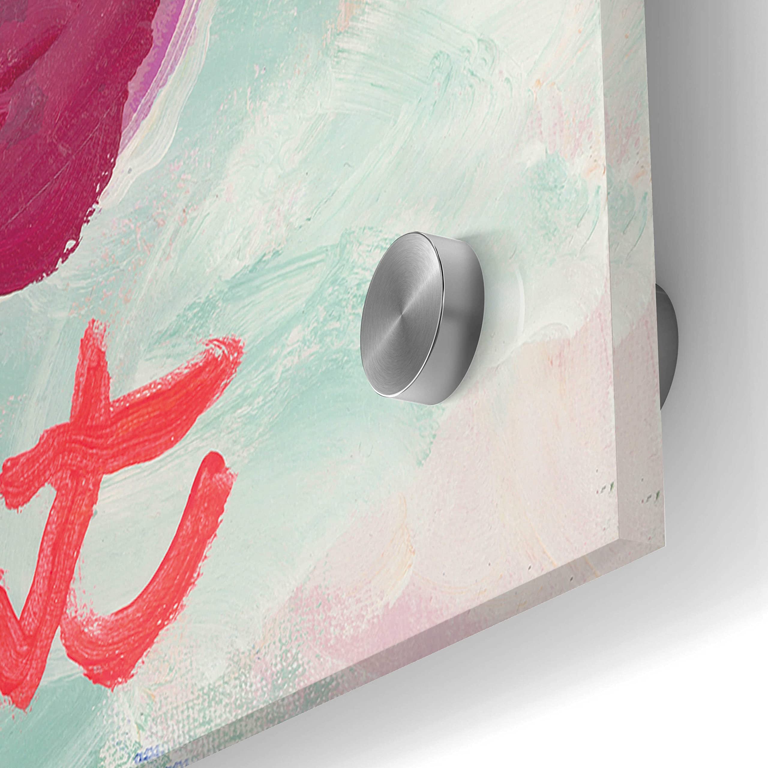 Heart Healing Flowers Acrylic Glass Wall Art by Kait Roberts - 24x36 Inches Modern Abstract Painting for Living Room, Bedroom & Office Decor