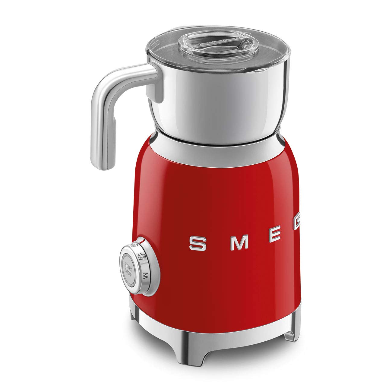 SMEG 50's Retro Style Electric Milk Frother MFF11RDUS - Red Handheld Foam Maker for Coffee, Latte & Cappuccino | Perfect for Home Baristas & Coffee Lovers