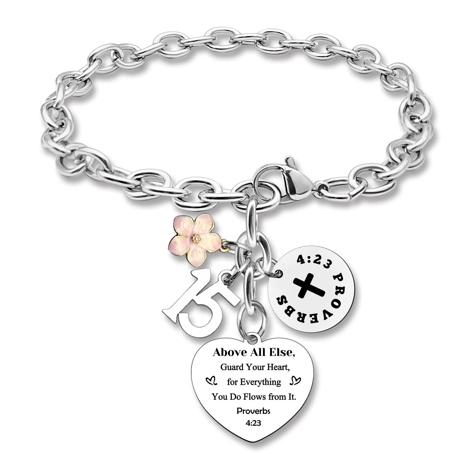 Stainless Steel Charm Bracelet for Women & Girls - Elegant Birthday Gift for Daughter, Granddaughter Age 13-21 | Perfect for Birthdays, Graduation, Christmas & Special Occasions