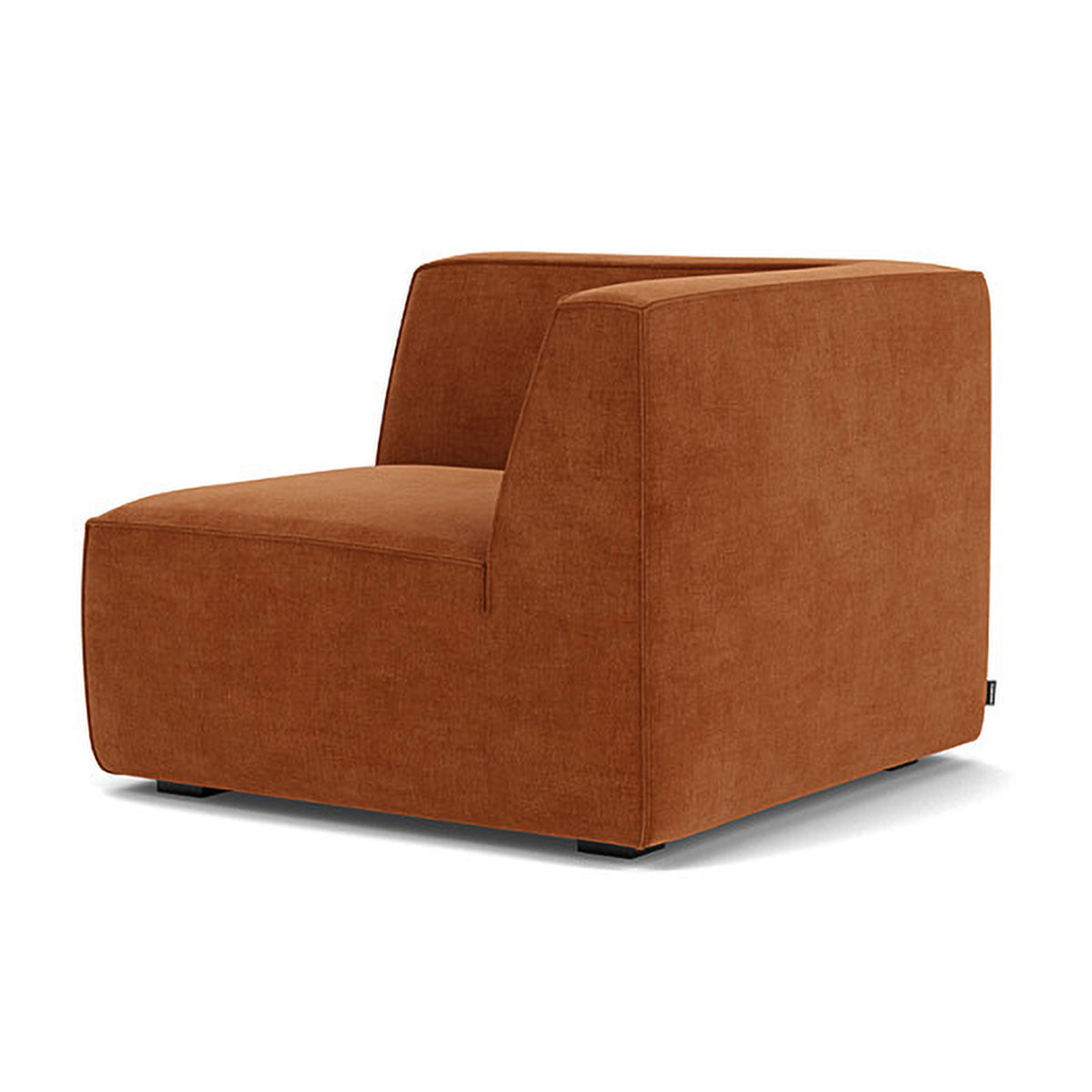 Modern Dane Fabric 1-Seater Left Corner Modular Sofa - Compact Sectional Couch for Small Living Rooms & Apartments