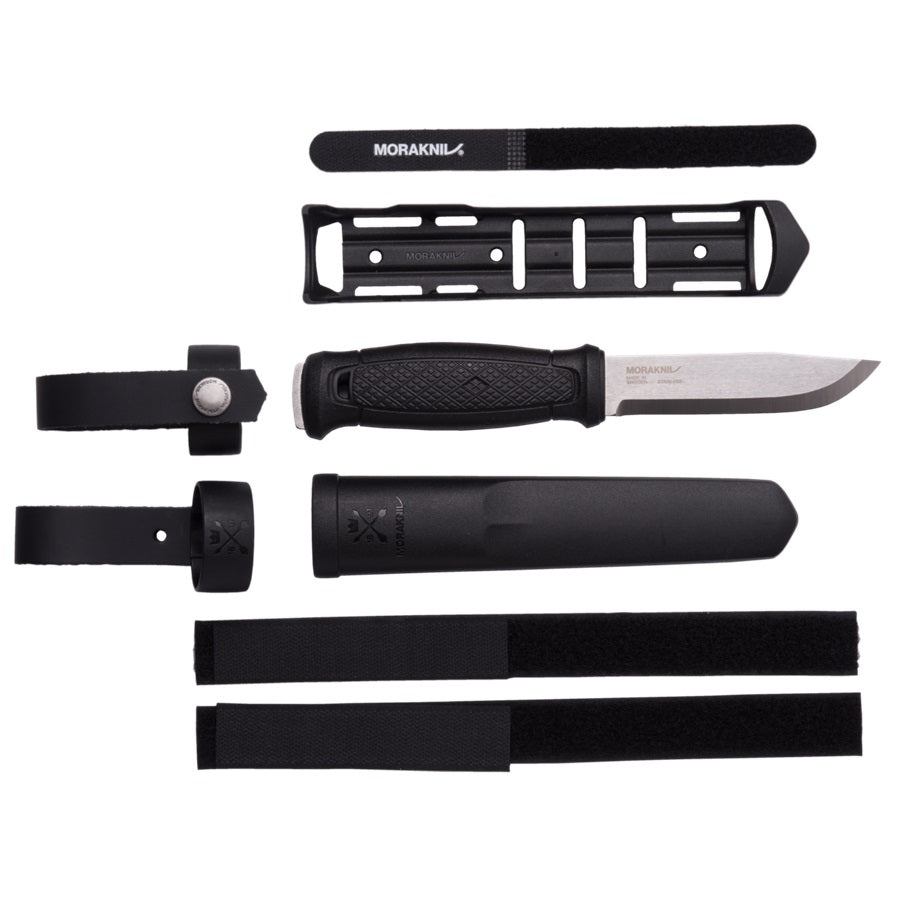 MoraKniv Garberg Full-Tang Survival Knife with Multi-Mount Sheath - Bushcraft, Hunting, Camping & Outdoor Adventures