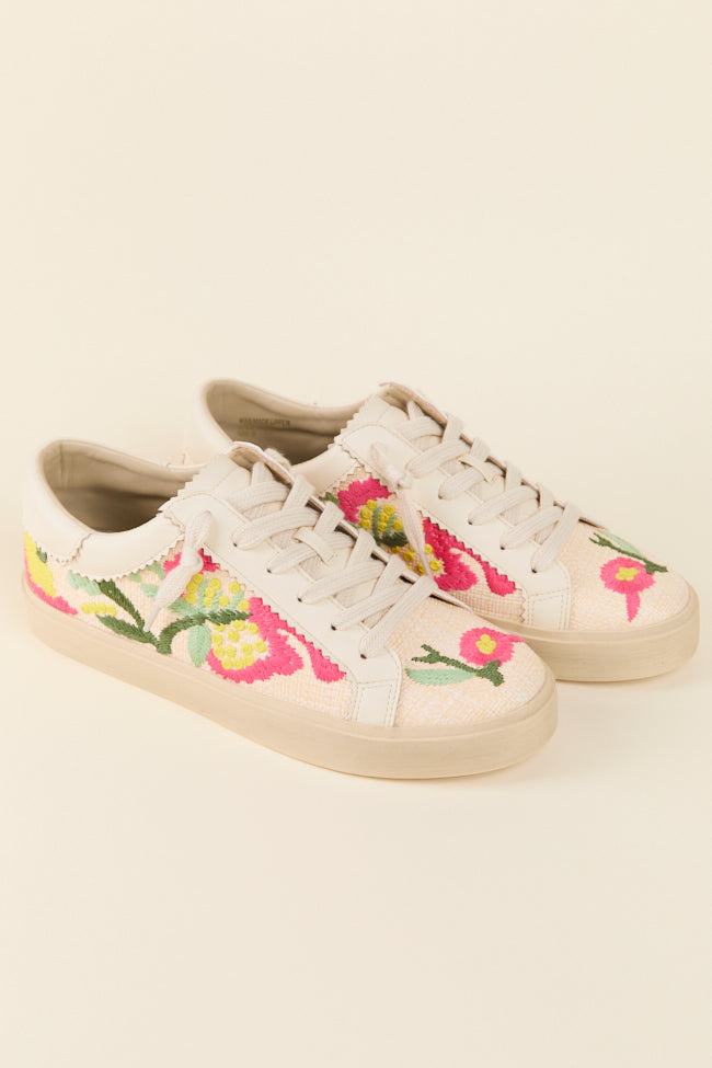 Gaby Women's Multi Floral Fashion Sneakers - Comfortable Casual Walking Shoes for Women, Perfect for Daily Wear, Gym, Travel & Outdoor Activities