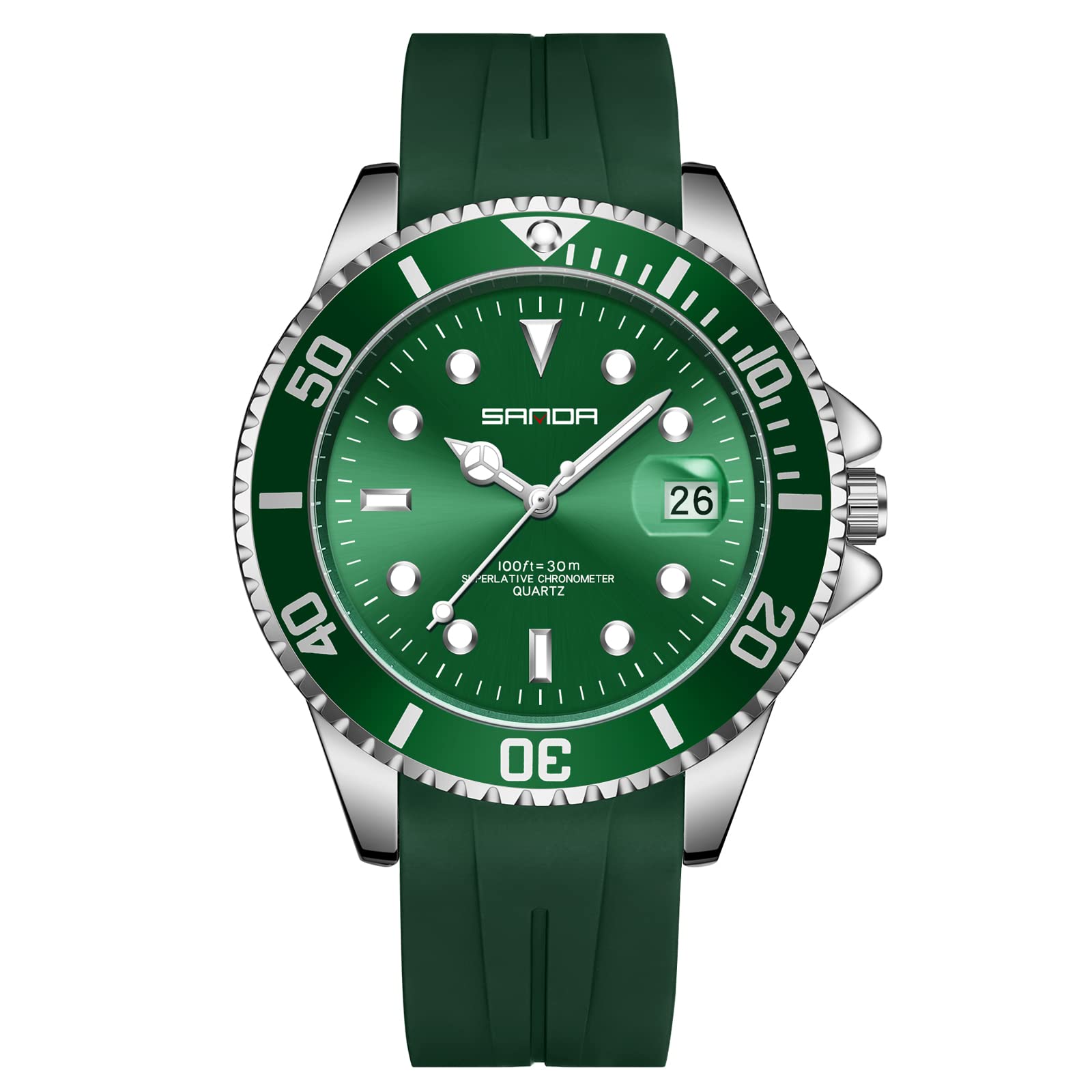 RORIOS Automatic Men's Watch with Leather Strap - Business & Luminous for Office & Night Use