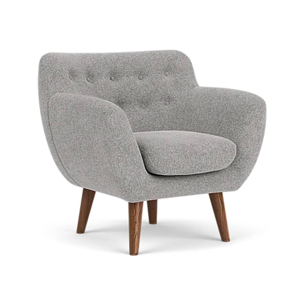 Anne Fabric Armchair - Modern Upholstered Accent Chair for Living Room, Bedroom & Office - Comfortable Lounge Chair with Sturdy Wooden Legs (Perfect for Reading, Relaxing & Home Decor)