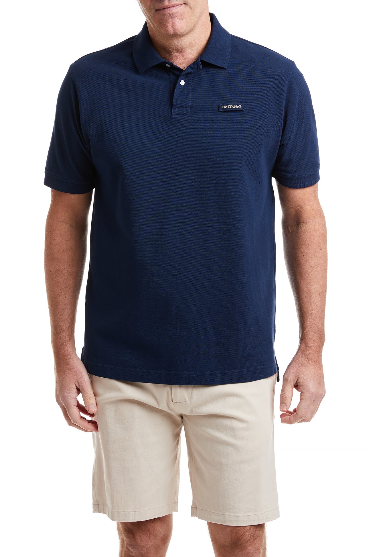Men's Classic Onshore Polo Shirt - Premium Cotton Nantucket Navy Blue Casual Shirt for Golf, Business & Summer Wear