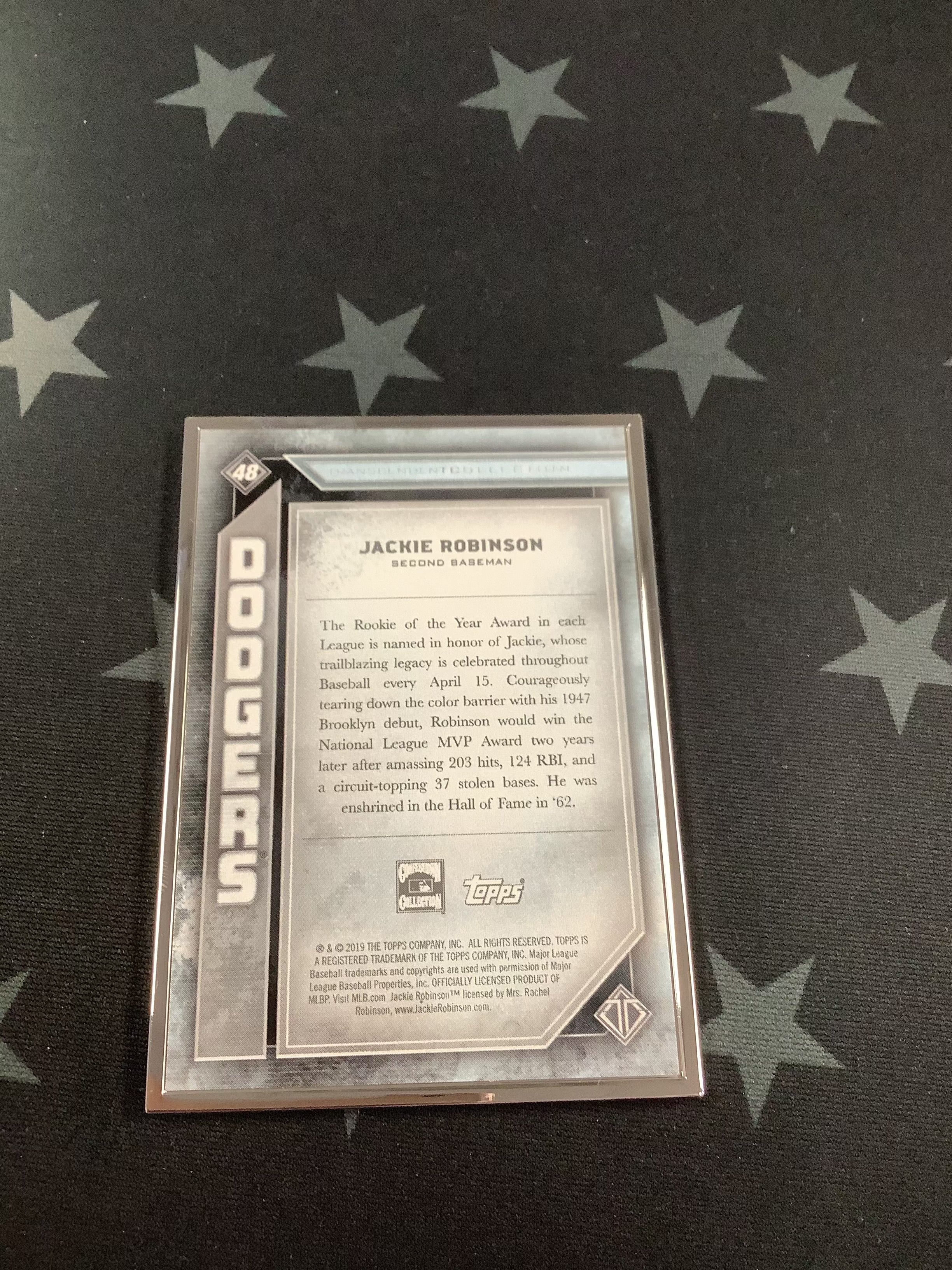 2019 Jackie Robinson Transcendent Collection Baseball Card #48/100 - Rare Limited Edition for Collectors & Baseball Fans - Perfect for Display, Gifts & Memorabilia