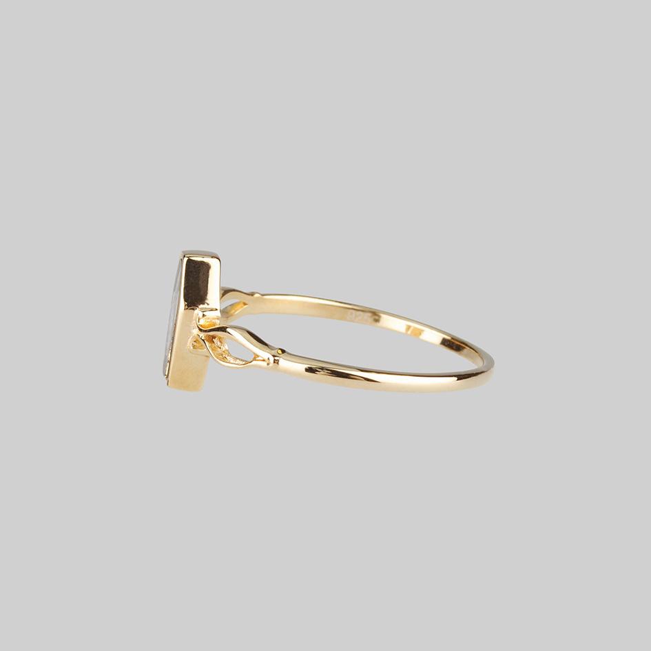 Tiny Skeleton Coffin Gold Ring - Gothic Jewelry for Men & Women - Perfect for Halloween, Dark Aesthetic Fashion, and Alternative Lifestyle