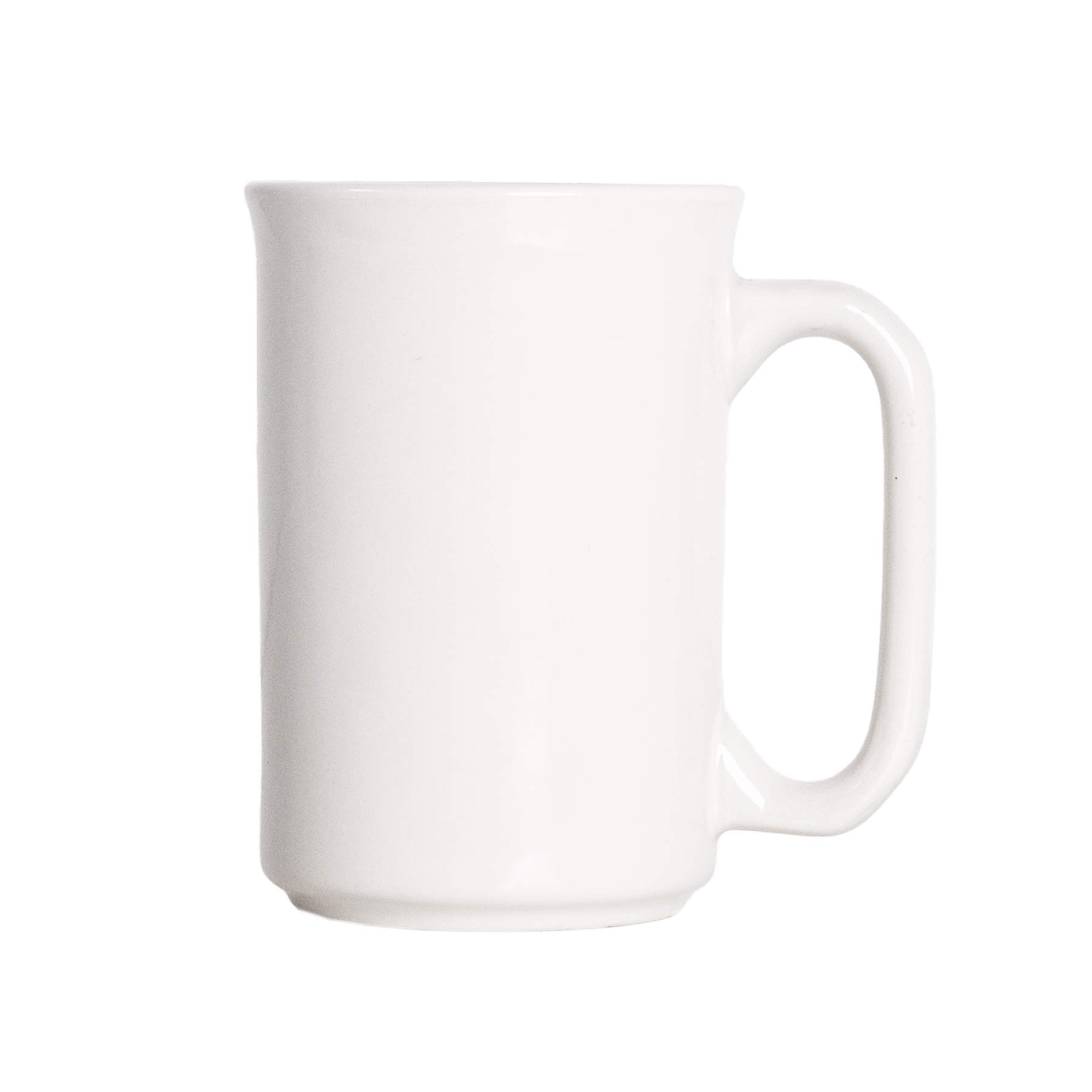 Premium 12 oz White Coffee Mugs for Home & Office - Ceramic Tea Cups with Comfort Handle - Ideal for Hot Beverages, Breakfast, Gifts & Daily Use