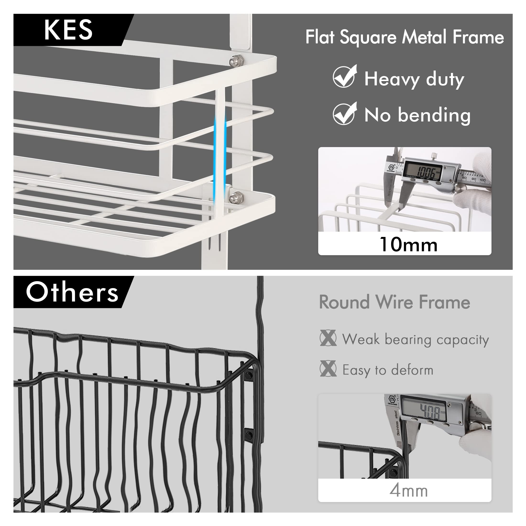 KES Ironing Board Hanger - Over The Door Ironing Board Holder for 1 3/4