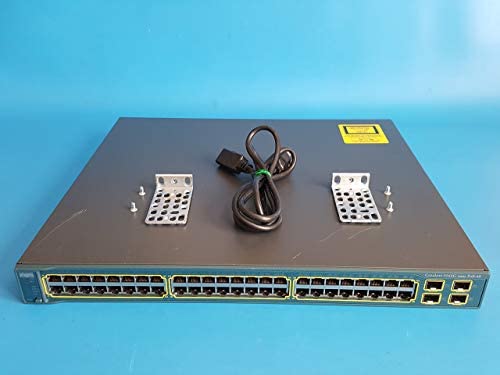 Refurbished Cisco WS-C3560-48PS-S Catalyst 3560 48-Port Gigabit PoE Switch | 10/100/1000 Mbps | 370W Power | Layer 3 | Ideal for Office Networks, Small Business & Home Lab Setups