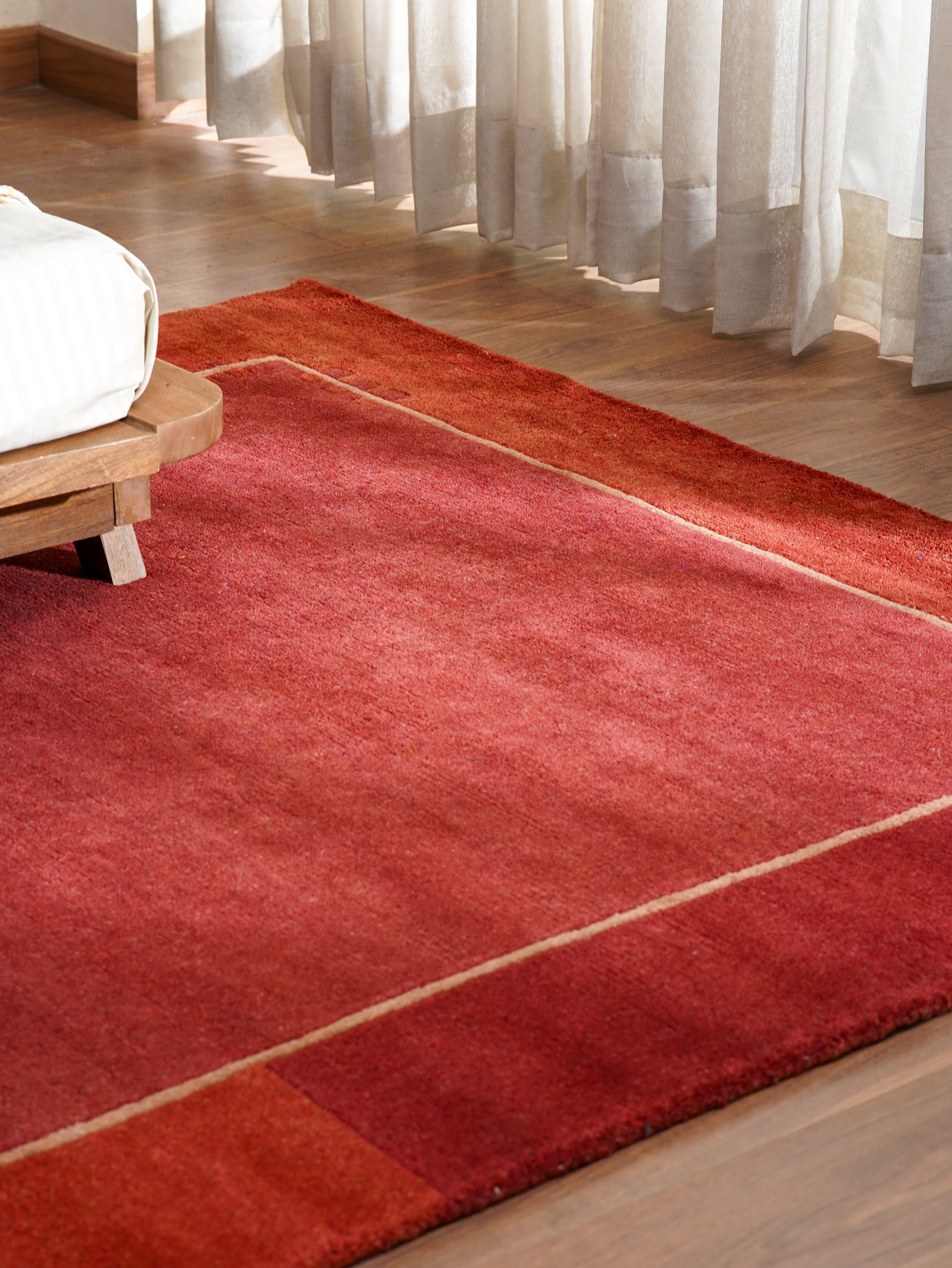 Handmade Bold Hand Knotted Rug - Premium Bohemian Style Area Rug for Living Room, Bedroom & Home Decor - Soft & Durable Non-Slip Floor Carpet