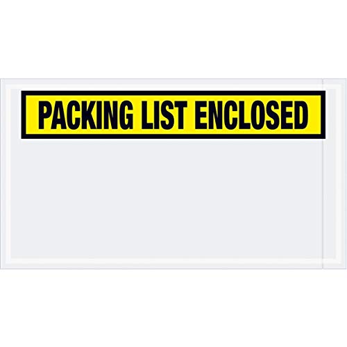 TapePlanet Colored Packing List Envelopes - 5.5 x 10 Inches, Yellow (1000/Case) | Shipping Documents, Invoices & Business Mail Organizer